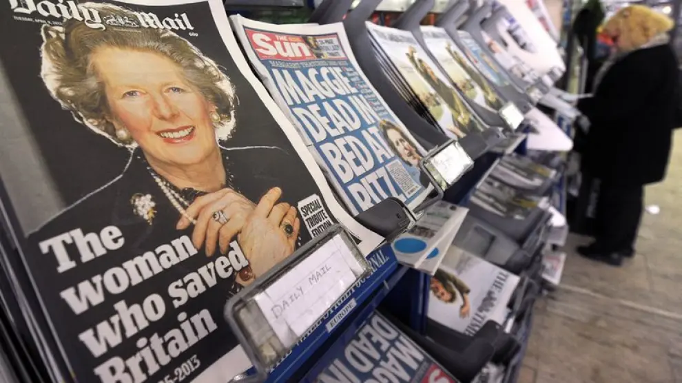 La prensa británica se ha volcado con la muerte de Margaret Thatcher