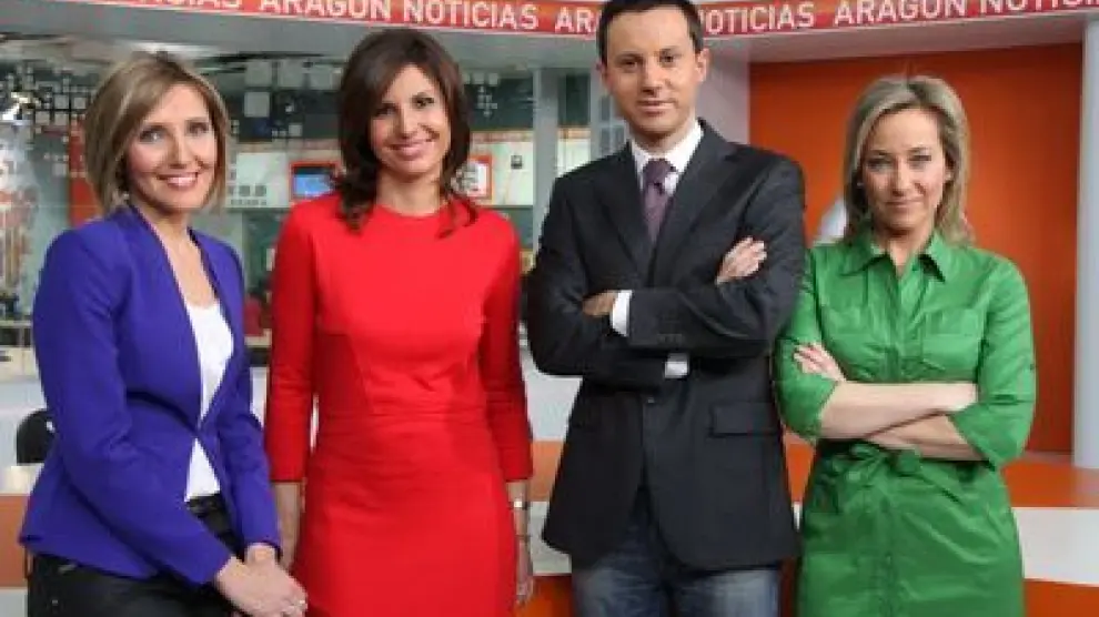 El equipo de los informativos de Aragón TV