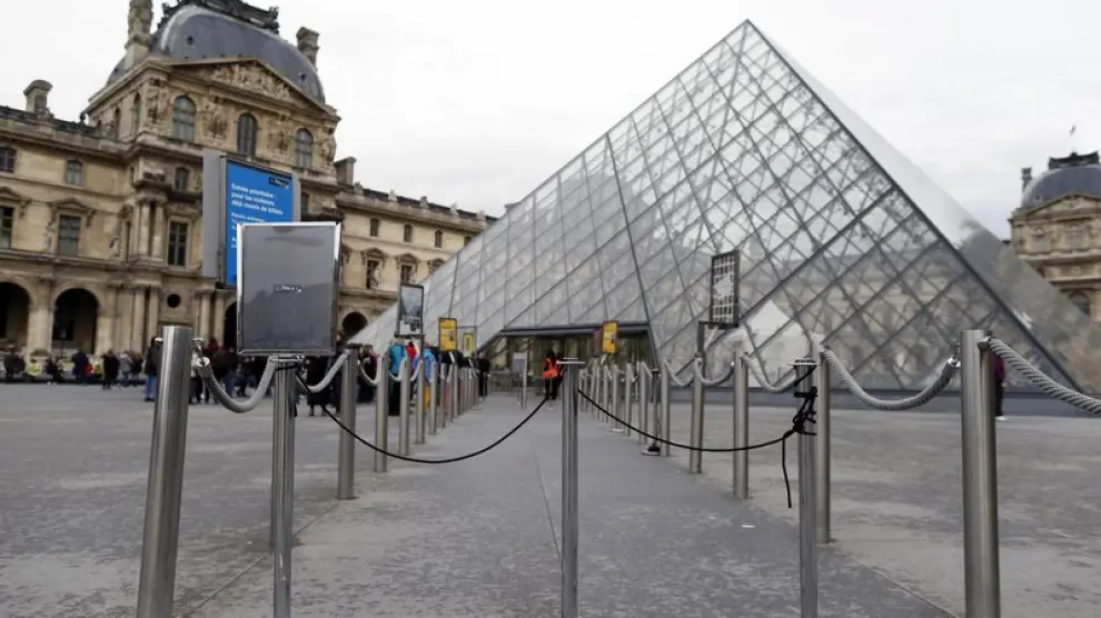 El museo parisino, sin visitantes