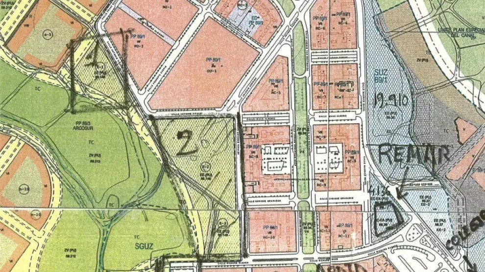 Plano de las parcelas ofertadas por el Ayuntamiento a Rosales del Canal