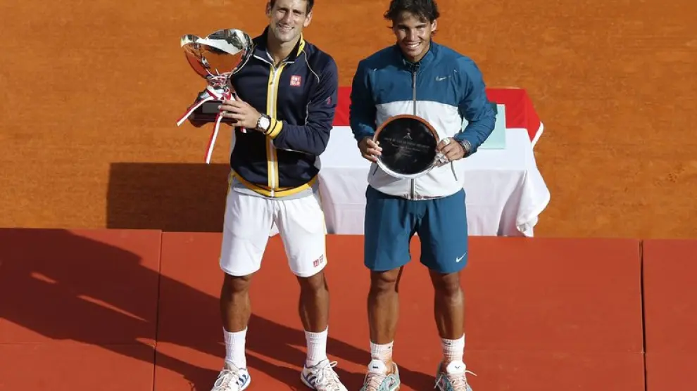Novak Djokovic y Rafa Nadal tras el encuentro