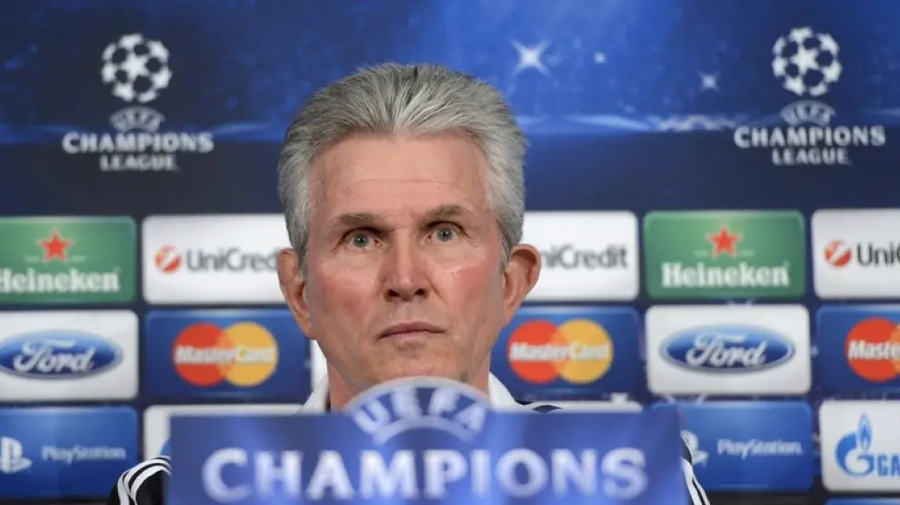 El entrenador del Bayern de Munich, Jup Heynckes, en rueda de prensa este lunes.