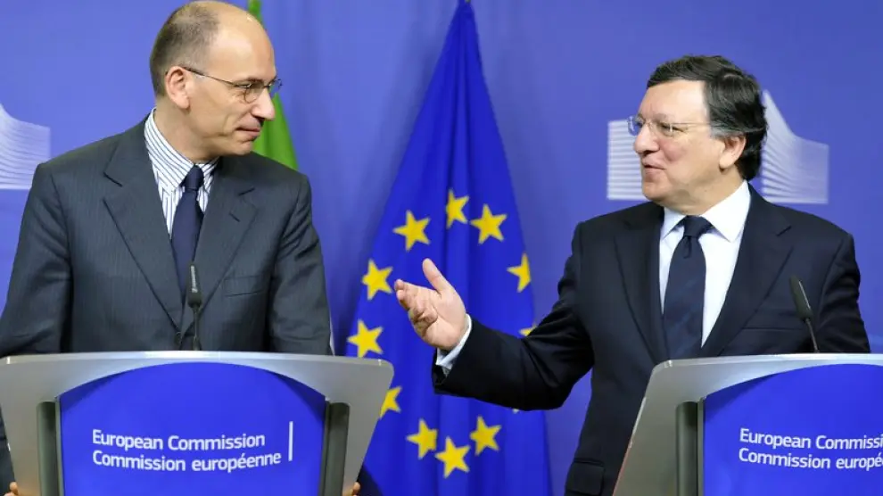Enrico Letta y José Manuel Durao Barroso