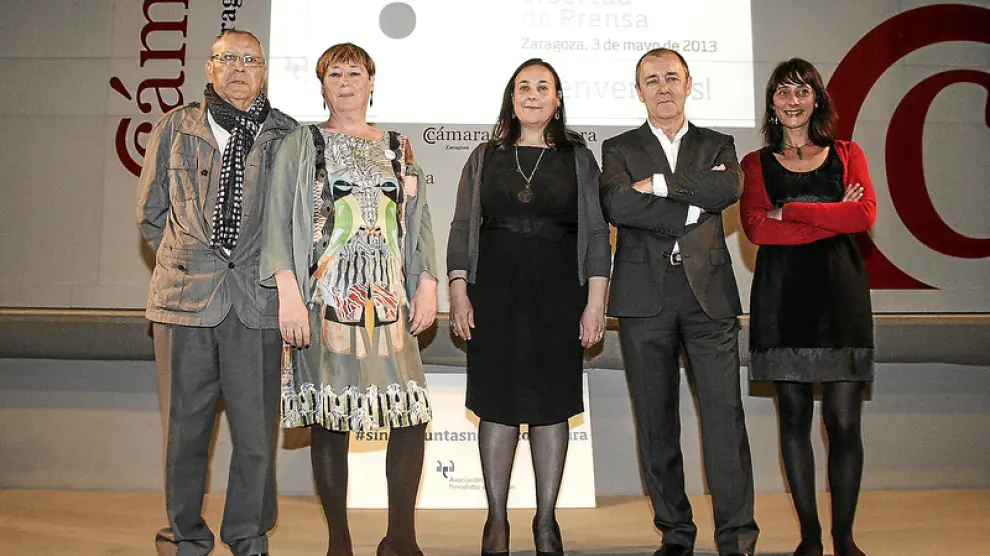 Antonio Martínez Toro, Concha Montserrat, Elena Pérez Beriain, José Luis Trasobares y Silvia Barraca