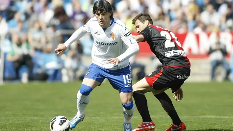 Sapunaru, en un partido del Real Zaragoza