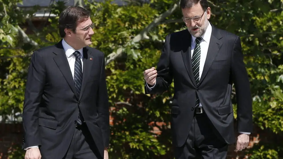 Passos Coelho, primer ministro de Portugal, y Mariano Rajoy