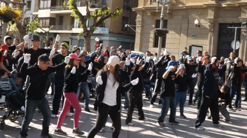 'Flashmob' en Huesca