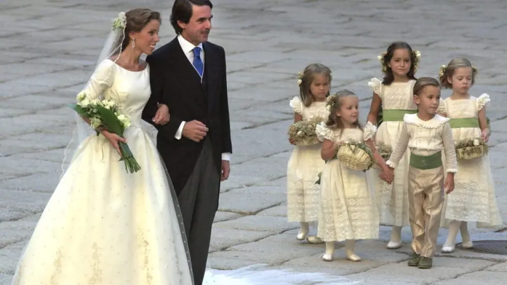 El expresidente del Gobierno Jose María Aznar en la boda de su hija Ana Aznar en 2002