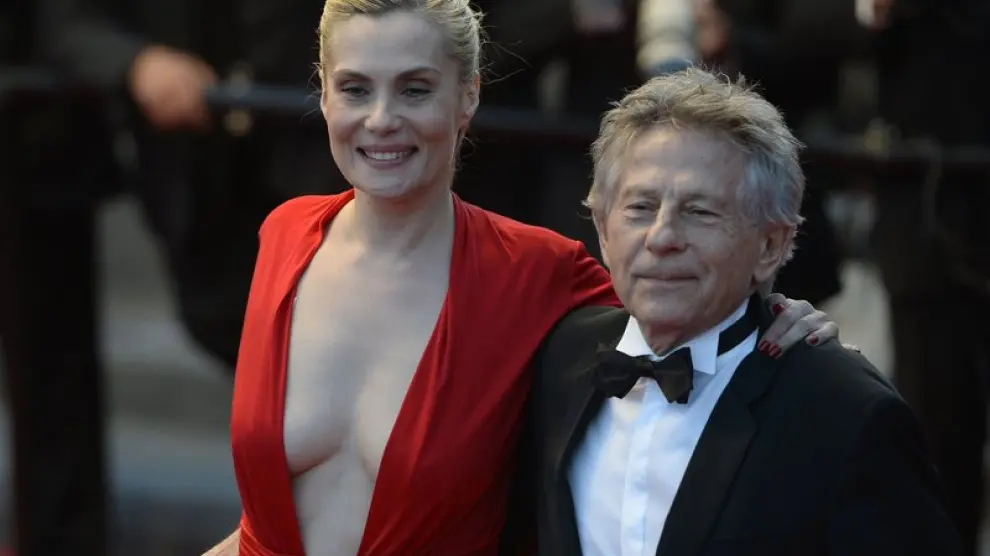 El director Roman Polanski, junto a su esposa, la actriz Emmanuelle Seigner.