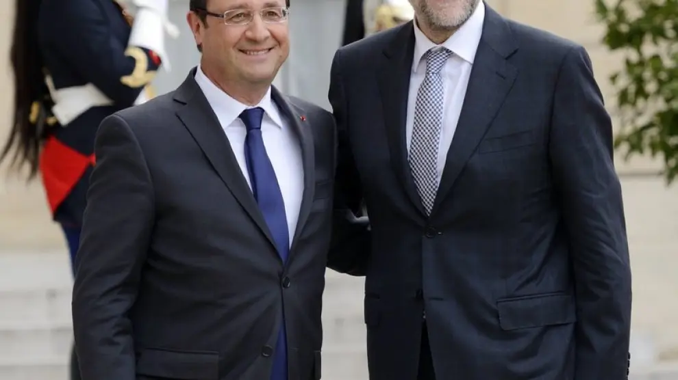 Hollande y Rajoy en París