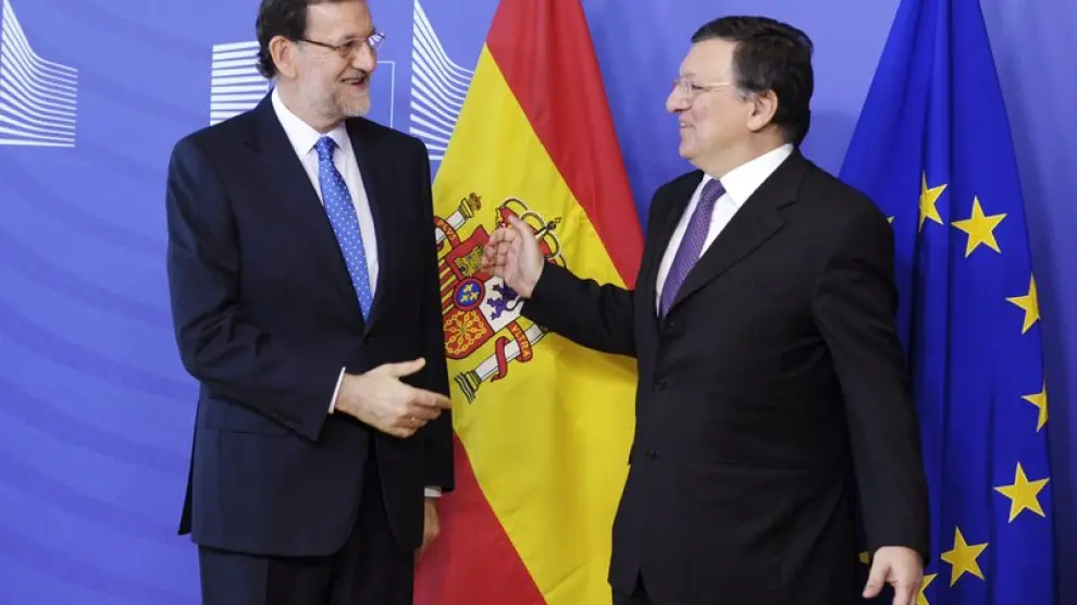 Rajoy charla con Barroso