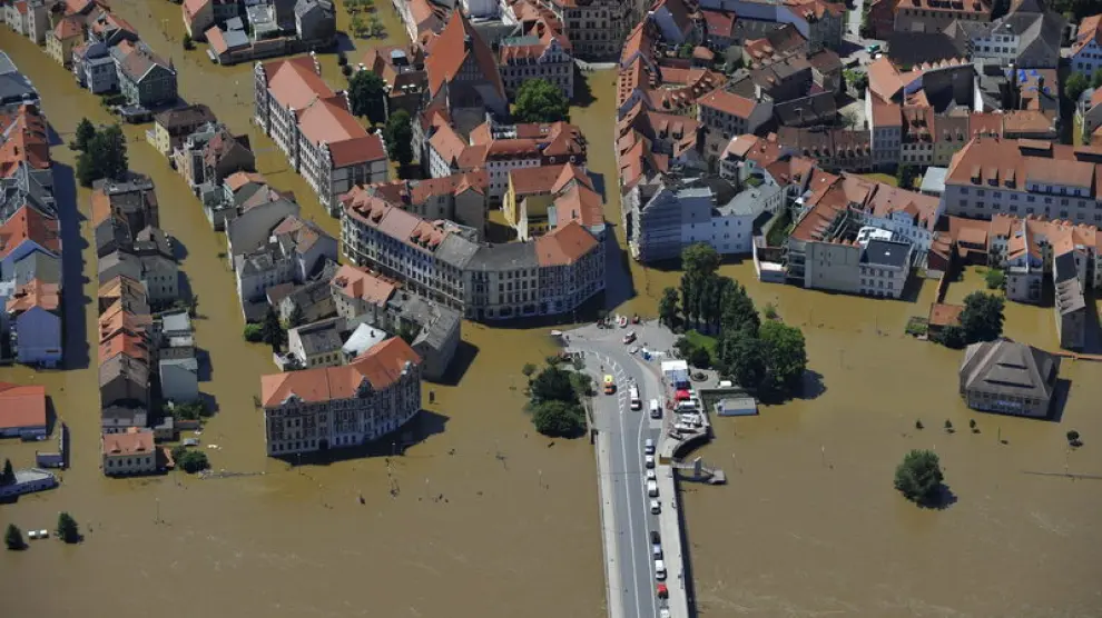 Una ciudad alemana inundada por completo
