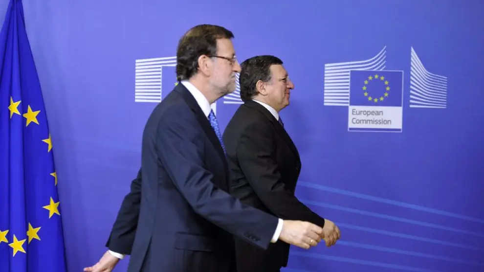 Rajoy y Barroso en Bruselas