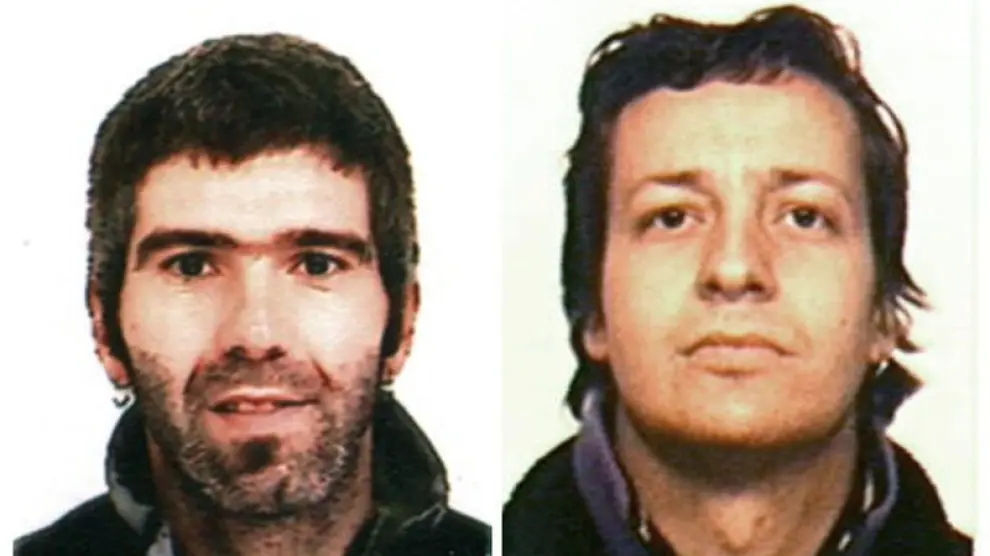 Los etarras Jon Lizarribar Lasarte, de 36 años, y Rubén Gelbentzu González, de 35