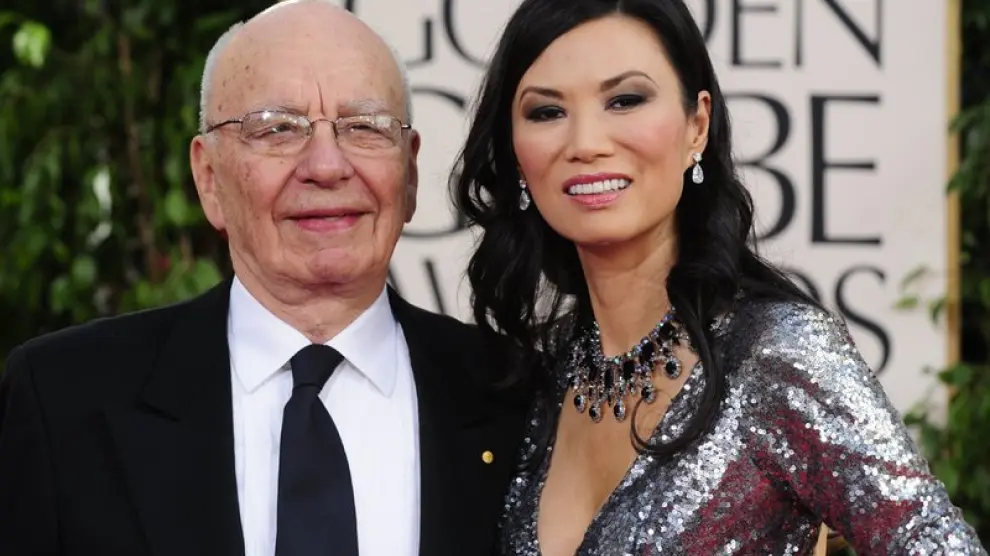 Rupert Murdoch, de 82 años, y su tercera esposa, Wendi Deng, de 44