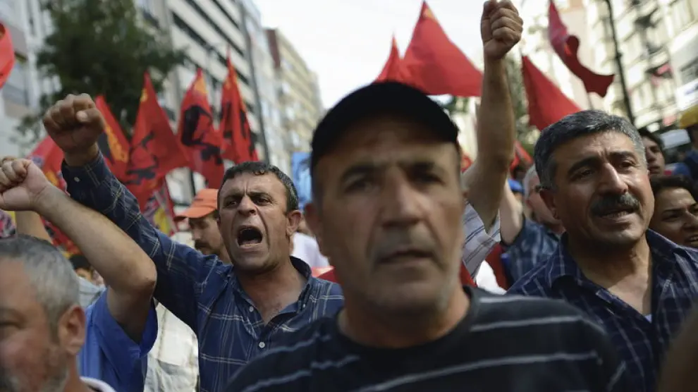 Protestas de los sindicatos en Turquía
