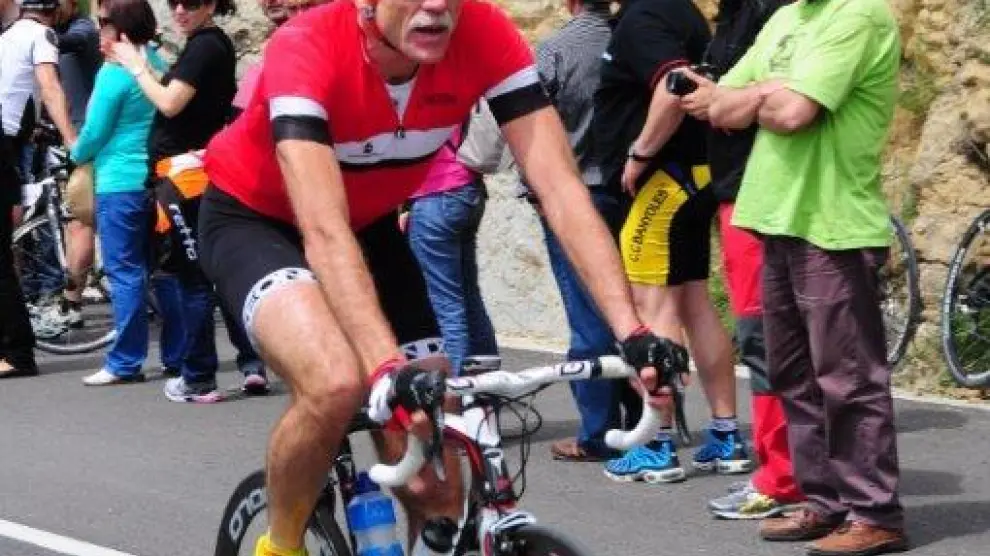 Javier Moracho, en bicicleta