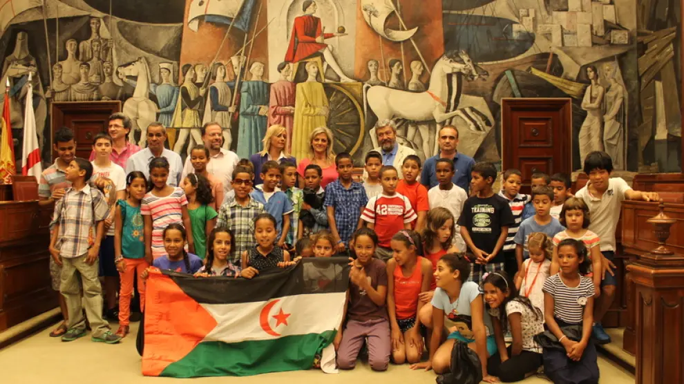 Los niños saharauis en la DPZ el año pasado