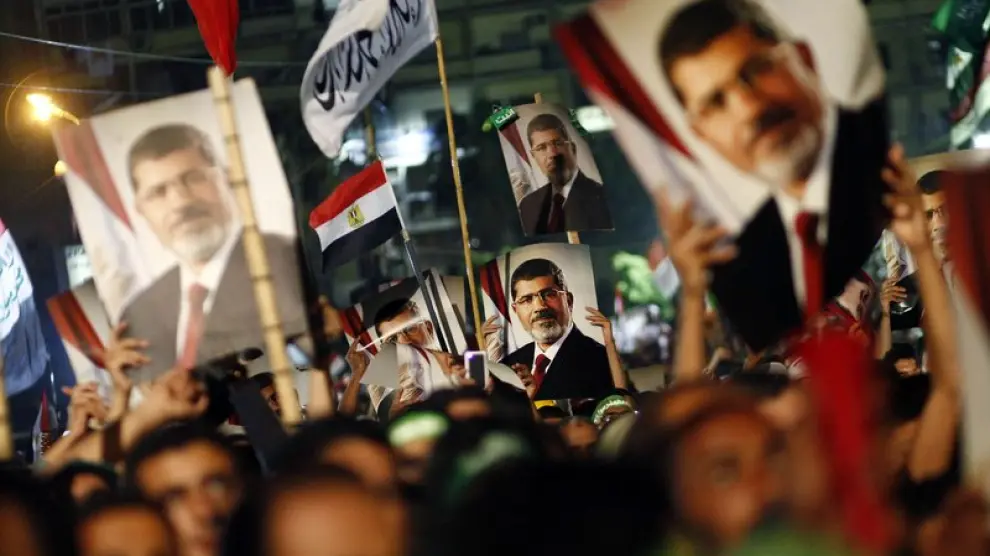 Protesta de los partidarios de Mohamed Mursi