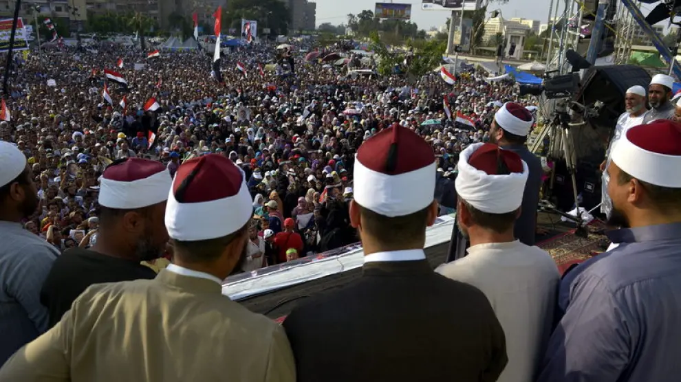Manifestación a favor de Mursi en El Cairo.