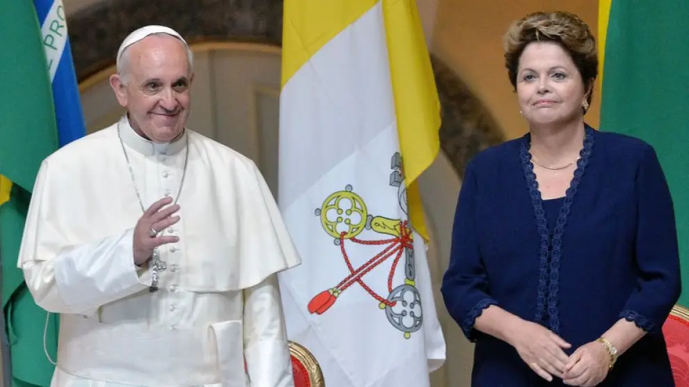 El papa Francisco y Dilma Rousseff