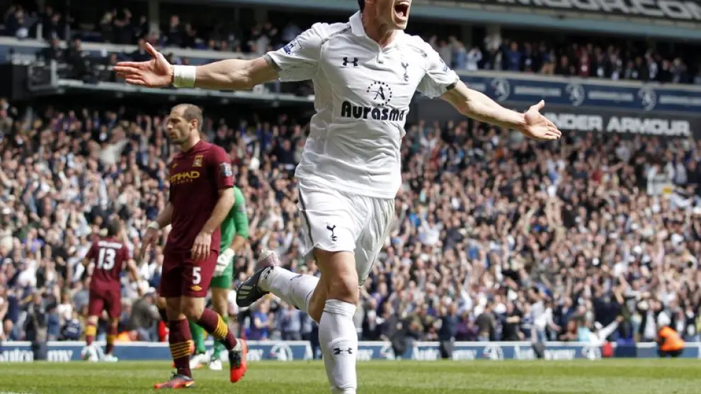 Bale, durante un partido del Tottenham