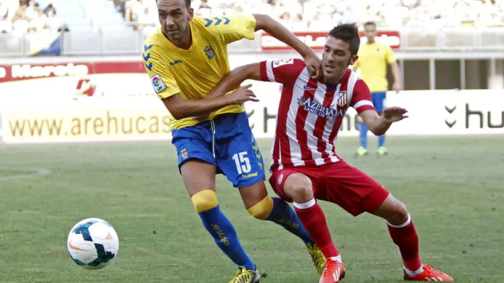 David Villa en el partido ante Las Palmas