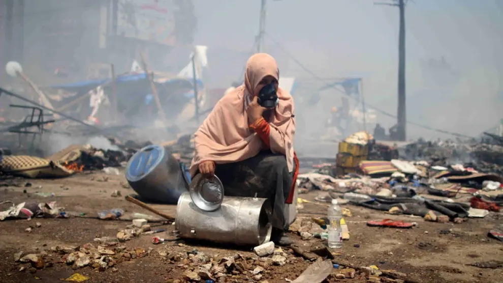 Imagen de la destrucción y desolación que se vive en El Cairo