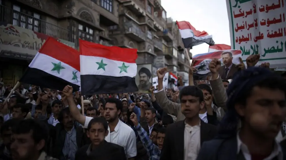 Manifestación en contra de la intervención en Siria