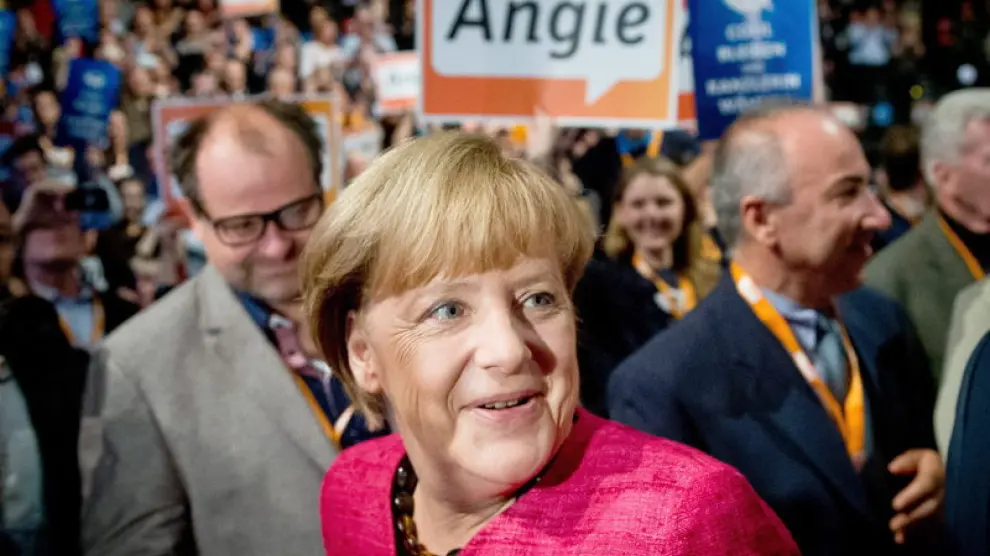 La canciller alemana Angela Merkel, este sábado