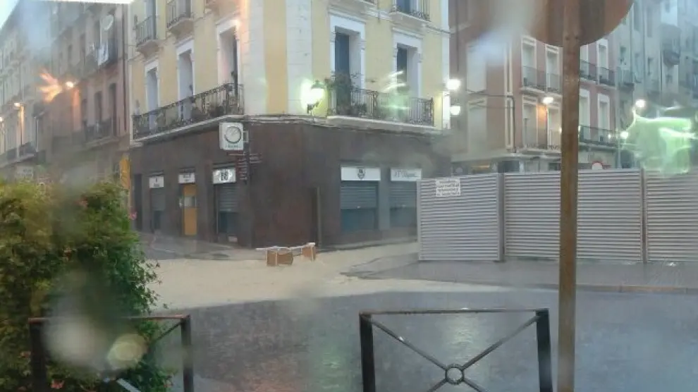 La lluvia en Huesca
