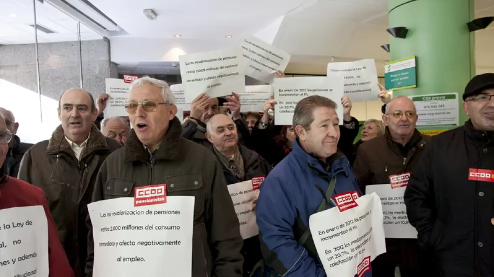 Protesta por la no revalorización de las pensiones