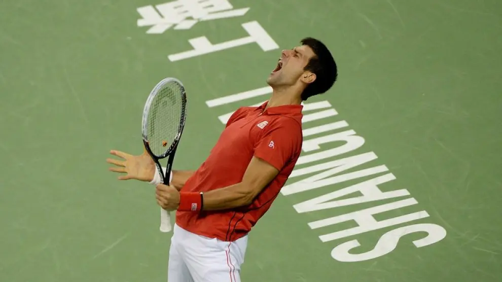 El serbio Novak Djokovic este domingo en Shanghái