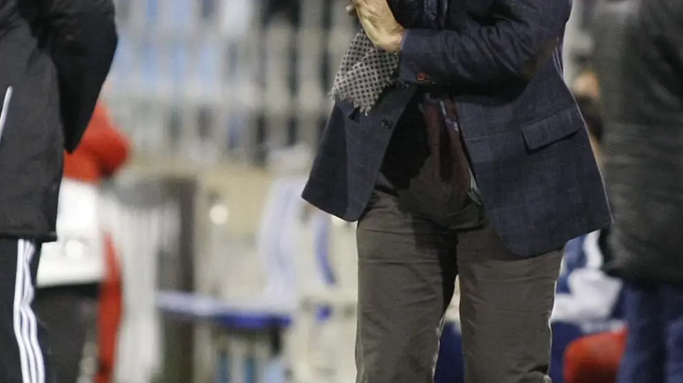 El entrenador del Real Zaragoza, Paco Herrera