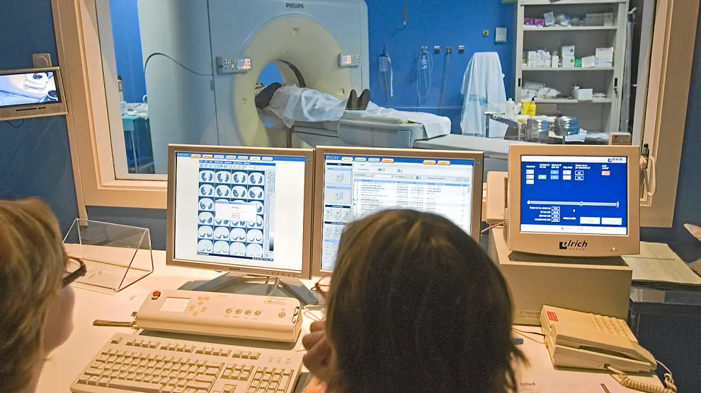 Escáner a un paciente en el Hosital Miguel Servet de Zaragoza, uno de los procedimientos de diagnóstico más habituales en casos de cáncer