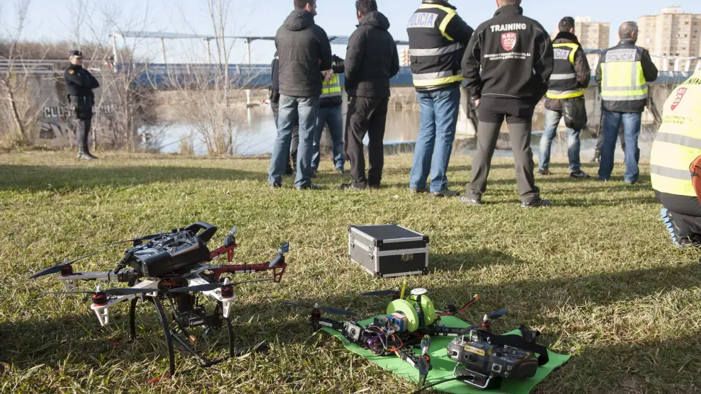 El dron utilizado por la Policía