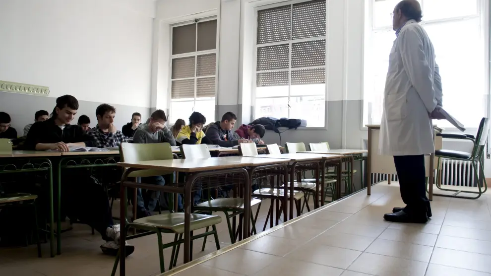 Una clase de Secundaria en un instituto de Zaragoza