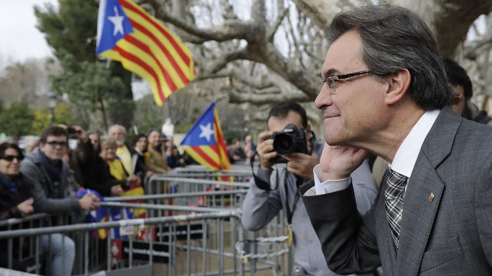 Artur Mas muestra su entusiasmo tras al votación