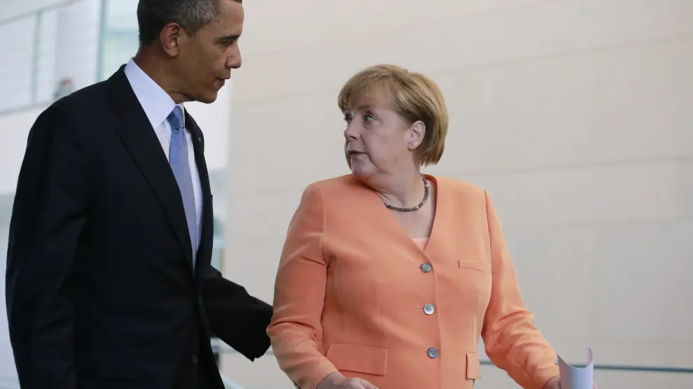 Merkel y Obama en una foto de archivo