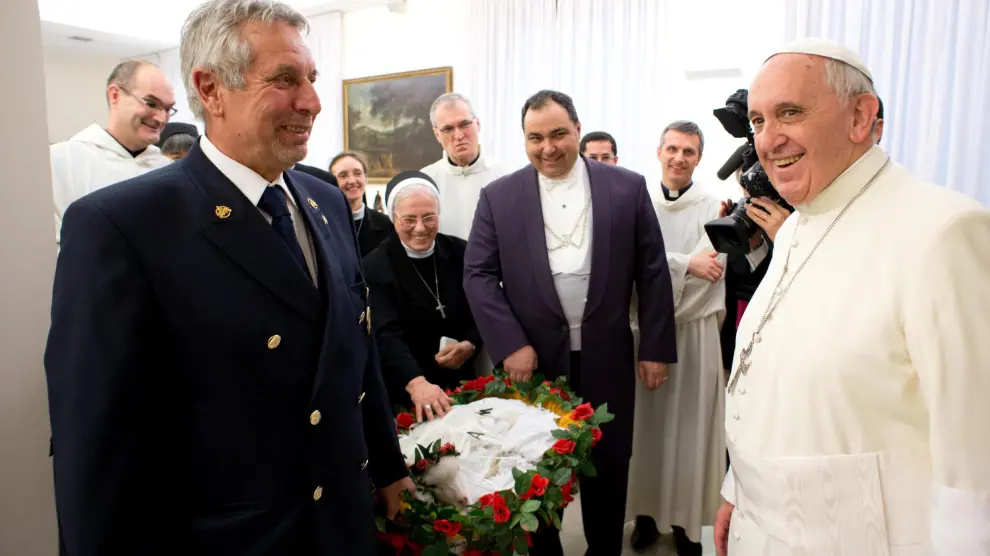 El papa Francisco durante una ceremonia con motivo de la memoria litúrgica de Santa Inés