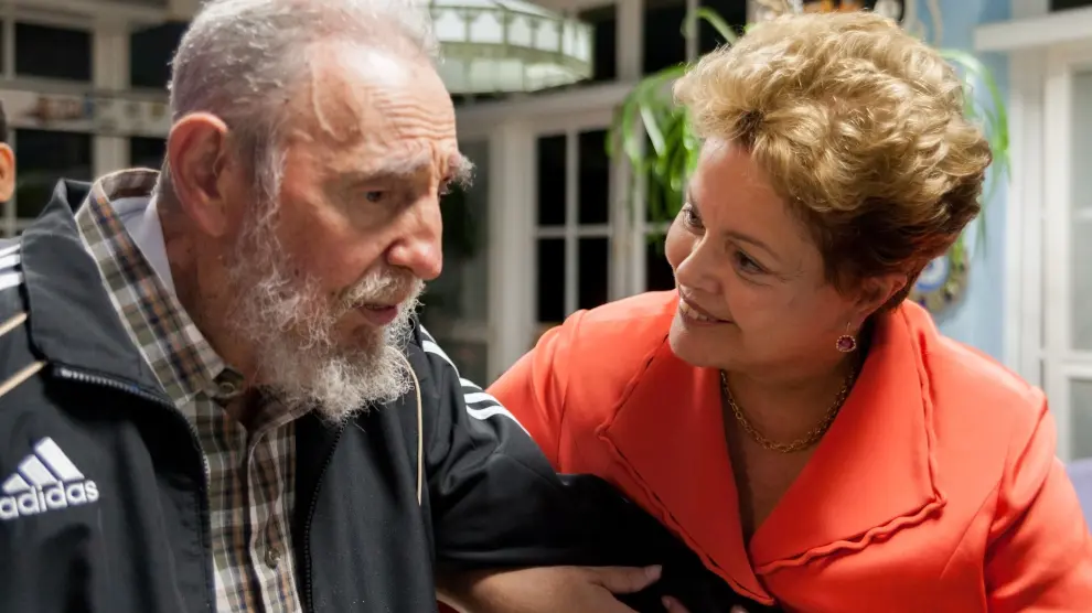 Encuentro entre Dilma y Fidel