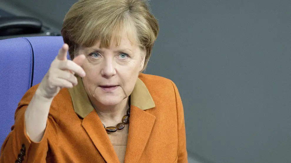 Merkel durante el anuncio de las reformas
