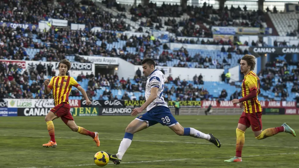 Foto del partido entre el Real Zaragoza y el Barcelona B
