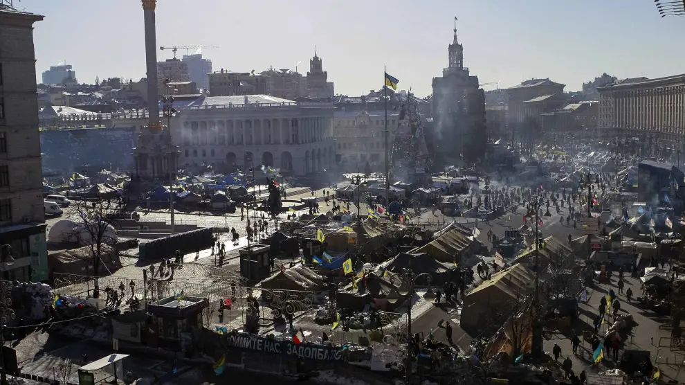 Los manifestantes se niegan a abandonar las calles de Kiev