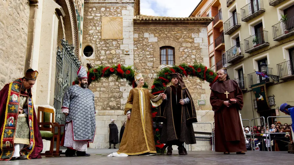 Un momento de la representación de la boda de Isabel de Segura.
