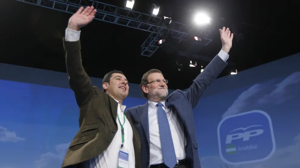 Juan Manuel Moreno y Mariano Rajoy