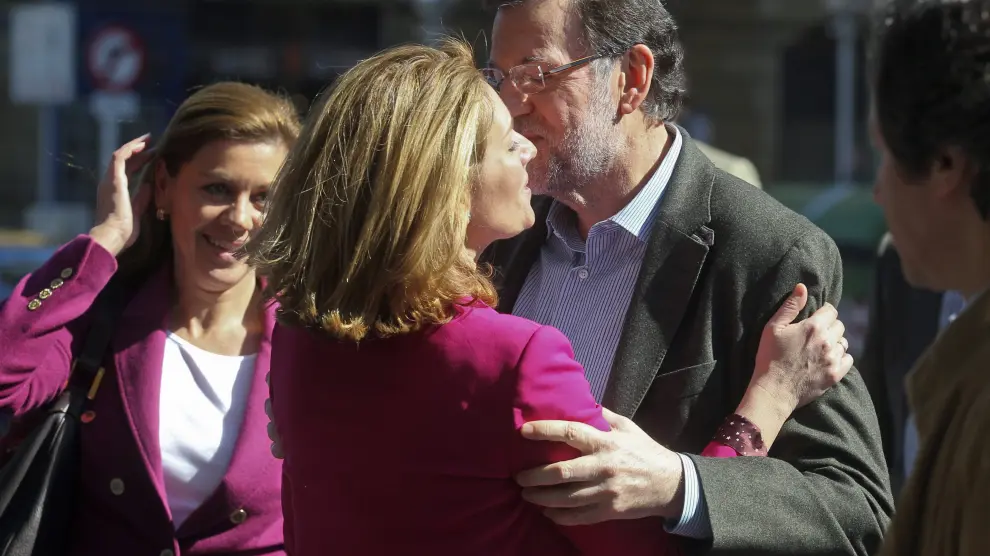 Rajoy saluda a Arantxa Quiroga
