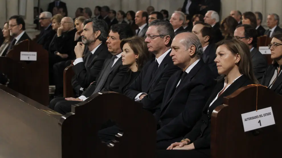 Alberto Ruiz Gallardon  en al misa por las víctimas del 11M