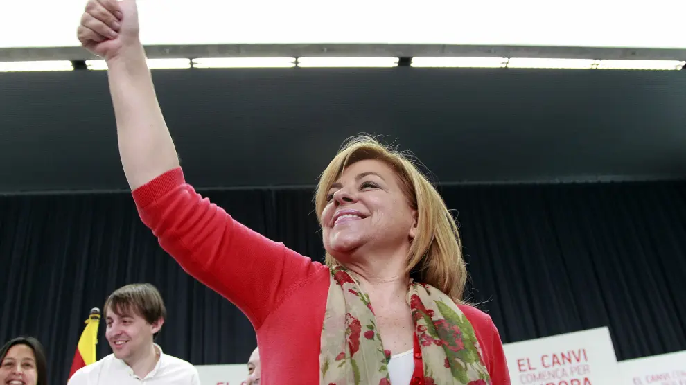 La candidata en las europeas y número dos del PSOE, Elena Valenciano