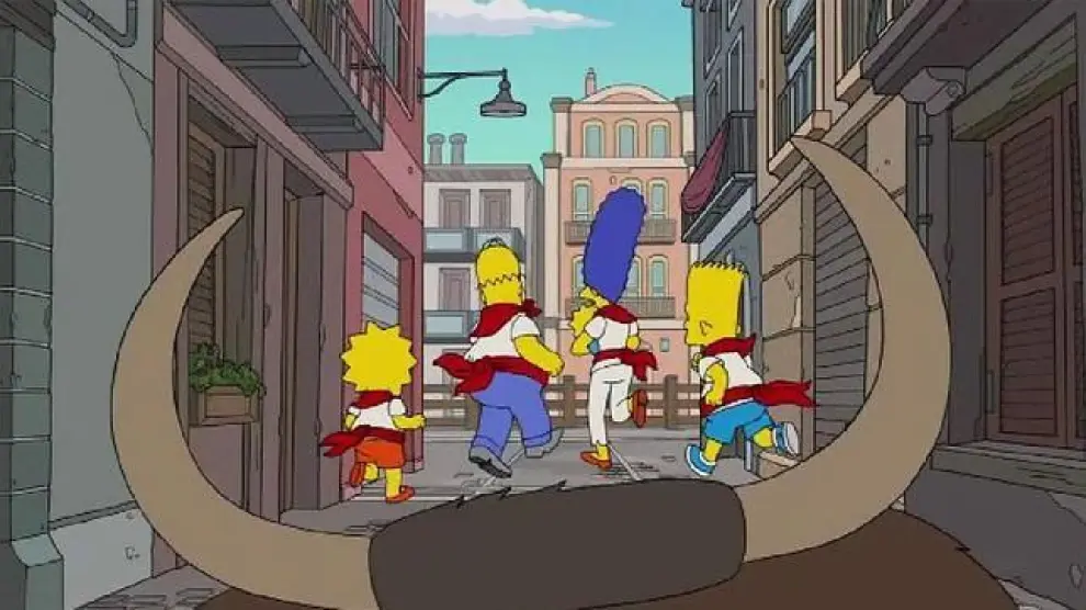 Los Simpson, de blanco y rojo